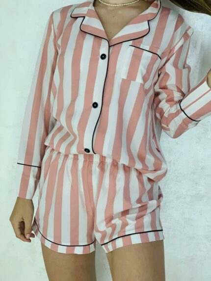 Піжама жіноча BO.Brand (сорочка з довгим рукавом, штани, шорти)