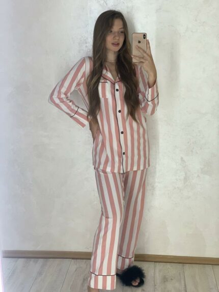 Піжама жіноча BO.Brand (сорочка з довгим рукавом, штани, шорти)