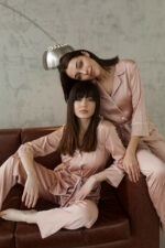 Жіноча піжама BO.Brand, сорочка та штани, пудровий