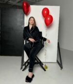 Жіноча велюрова піжама BO.Brand (халат з поясом і штани) - Зображення 2