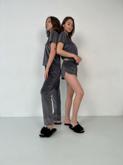 Піжама жіноча BO.Brand велюрова 3 в 1