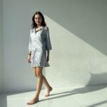 Жіноча шовкова піжама BO.Brand, сорочка для дому, колір сірий металік