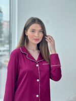 Жіноча піжама BO.Brand, сорочка з довгим рукавом та вільні штани
