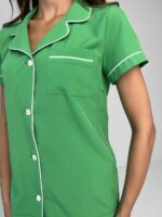 Піжама жіноча BO.Brand сорочка і шорти зелений