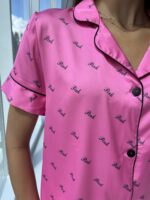 Піжама жіноча BO.Brand сорочка з шортами, малинова