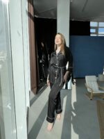 Жіноча піжама BO.Brand, сорочка та штани, чорний