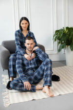 Парні піжами Family look "BO.brand" син клітинка