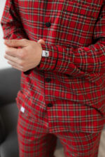 Чоловіча котонова піжама BO.Brand, колір червоний