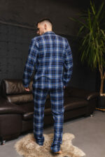 Мужская пижама для дома BO.Brand, коттон, цвет синий — изображение 4