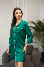 Шовкова жіноча піжама BO.Brand зелена