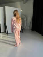 Дитяча велюрова піжама BO.Brand светр зі штанами, колір рожевий