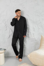 Пижама мужская шелковая BO.Brand черный цвет — изображение 5