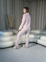 Тепла велюрова піжама BO.Brand пудра
