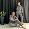 Жіночий спортивний костюм BO.Brand на флісі , колір графіт