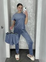 Піжама жіноча BO.Brand велюрова 3 в 1