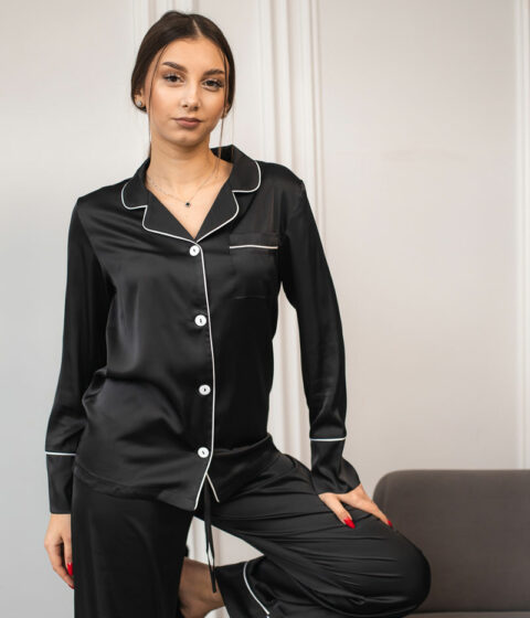 Жіноча піжама 2 в 1 BO.Brand, сорочка та штани, шовк