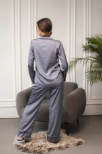 Жіноча піжама BO.Brand сорочка та штани, графітові