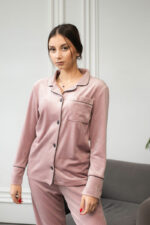 Піжама велюрова жіноча BO.Brand пудрова