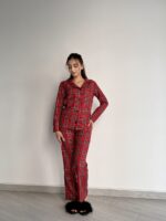 Жіноча піжама в червону клітинку BO.Brand котон