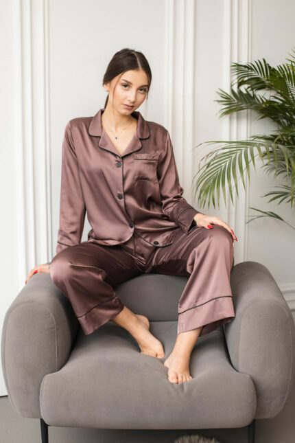 Жіноча піжама BO.Brand, колір шоколад