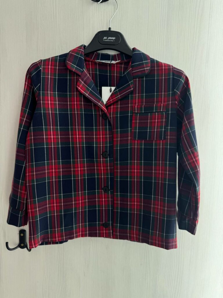 Дитяча тепла піжама BO.Brand в клітинку