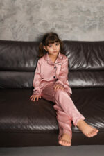 Детская пижама BO.Brand шелковая цвет пудра