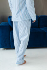 Мужская пижама котоновая BO.Brand в голубую полоску — изображение 7