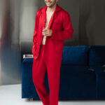 Чоловіча шовкова піжама BO.Brand червононий колір