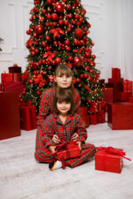 Дитяча піжама BO.Brand котонова, у червону клітинку - Зображення 8