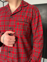 Парні піжами BO.Brand, комплект сорочки та штани у червону клітинку - Зображення 3