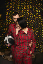 Сімейні піжами BO.Brand червоні у клітинку (чоловіча та жіноча піжами, котон) - Зображення 19