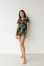 Жіноча сорочка та шорти BO.Brand, піжама з рослинним принтом - Зображення 4