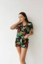Жіноча сорочка та шорти BO.Brand, піжама з рослинним принтом - Зображення 5