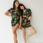 Жіноча сорочка та шорти BO.Brand, піжама з рослинним принтом