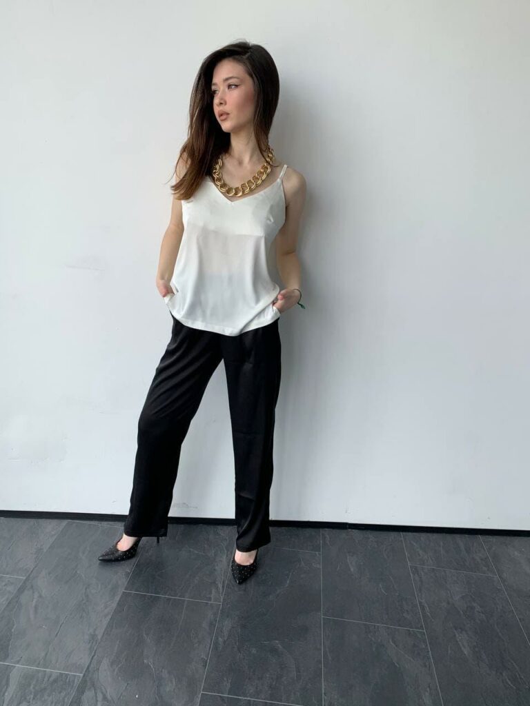 Жіноча шовкова майка BO.Brand колір білий зображення 2