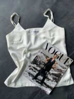 Жіноча шовкова майка BO.Brand колір білий - Зображення 4