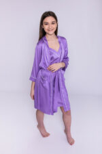 Жіночий халат та сорочка BO.Brand (шовк, пудровий) - Зображення 9