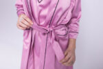 Жіночий халат та сорочка BO.Brand (шовк, пудровий) - Зображення 5