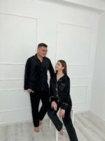 Чоловіча велюрова піжама BO.Brand чорний колір - Зображення 13