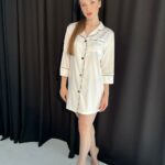 Жіночий халат BO.Brand (сорочка для дому та відпочинку, колір білий)