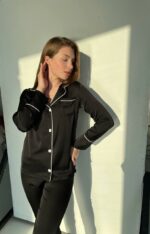 Жіноча піжама BO.Brand 3 в 1 в чорному кольорі - Зображення 3