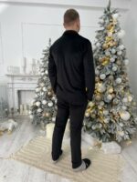 Чоловіча велюрова піжама BO.Brand чорний колір - Зображення 10
