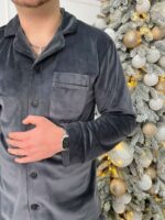 Піжама чоловіча шовкова BO.Brand чорний колір - Зображення 6