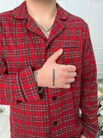 Парні піжами BO.Brand, комплект сорочки та штани у червону клітинку - Зображення 7