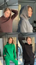 Жіночий спортивний костюм BO.Brand на флісі , колір графіт - Зображення 7