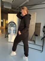 Жіночий спортивний костюм BO.Brand на флісі , колір графіт - Зображення 9