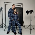 Жіноча піжама бавовняна BO.Brand, натуральна тканина котон, синій у клітинку - Зображення 7