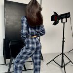 Жіноча піжама бавовняна BO.Brand, натуральна тканина котон, синій у клітинку - Зображення 8