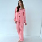 Жіноча рожева піжама BO.Brand (сорочка та штани)
