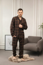 Чоловіча піжама для дому BO.Brand, котон, коричневий - Зображення 10